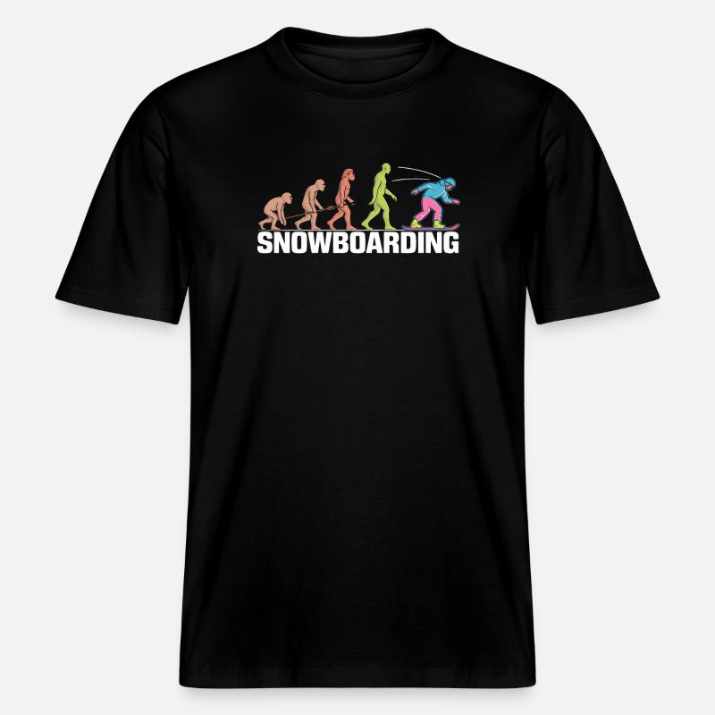 Die Evolution des Snowboard-Designs -  RELAXED FIT Unisex Organic T-Shirt - Schwarz