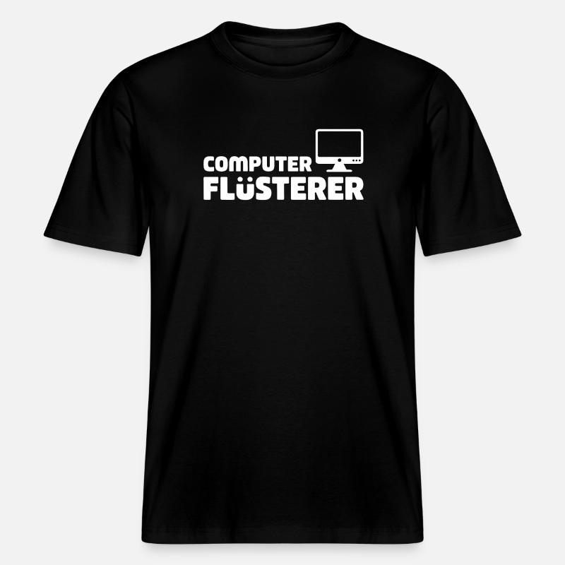 Computer Flüsterer Retro-Tech -  RELAXED FIT Unisex Organic T-Shirt - Schwarz