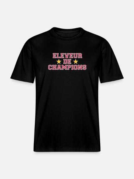 Eleveur de Champions - T-shirt unisexe RELAXED FIT en coton bio - noir