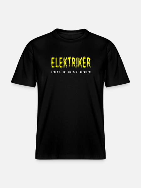 Elektriker Handwerker Design -  RELAXED FIT Unisex Organic T-Shirt - Schwarz