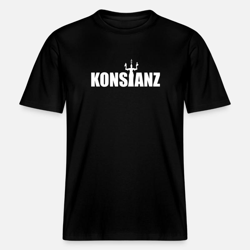 Konstanz Imperia Logo Design -  RELAXED FIT Unisex Organic T-Shirt - Schwarz