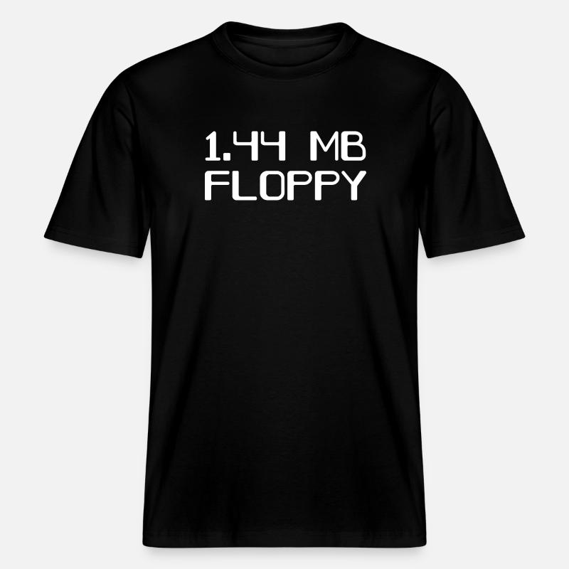 Floppy Disk 90s Storage -  RELAXED FIT Unisex Organic T-Shirt - black