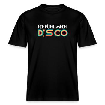 ICH FÜHL MICH DISCO -  RELAXED FIT Unisex Organic T-Shirt - Schwarz - Vorne - Alina (178cm) & Michal (187cm)