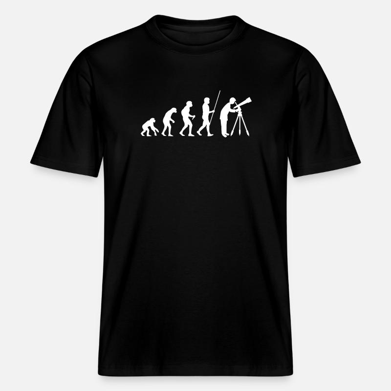 Évolution de l’astronomie -  T-shirt unisexe RELAXED FIT en coton bio - noir