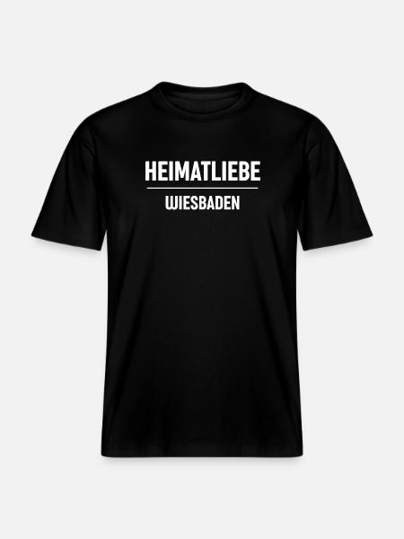 Heimatliebe Wiesbaden -  RELAXED FIT Unisex Organic T-Shirt - Schwarz