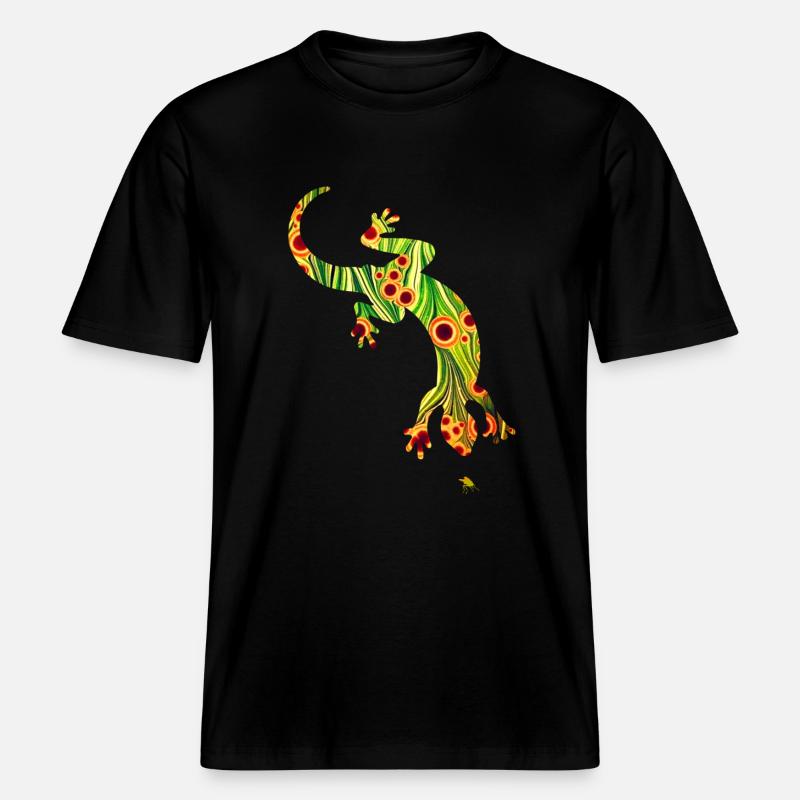 Lézard E 110 -  T-shirt unisexe RELAXED FIT en coton bio - noir