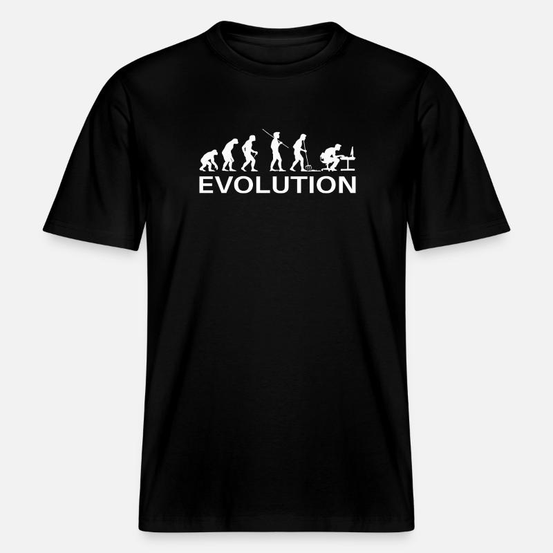 Programmierer Evolution Informatiker Entwickler -  RELAXED FIT Unisex Organic T-Shirt - Schwarz