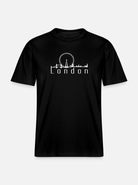 London Silhouette - RELAXED FIT Unisex Organic T-Shirt - black