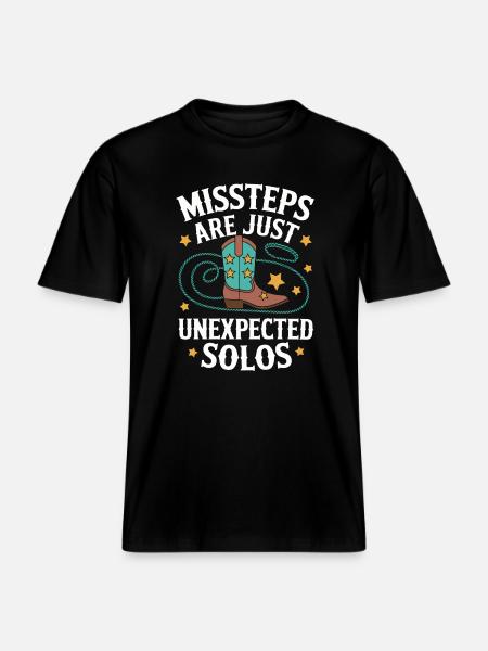 Line Dancing Dancing Dancers - RELAXED FIT Unisex Organic T-Shirt - black