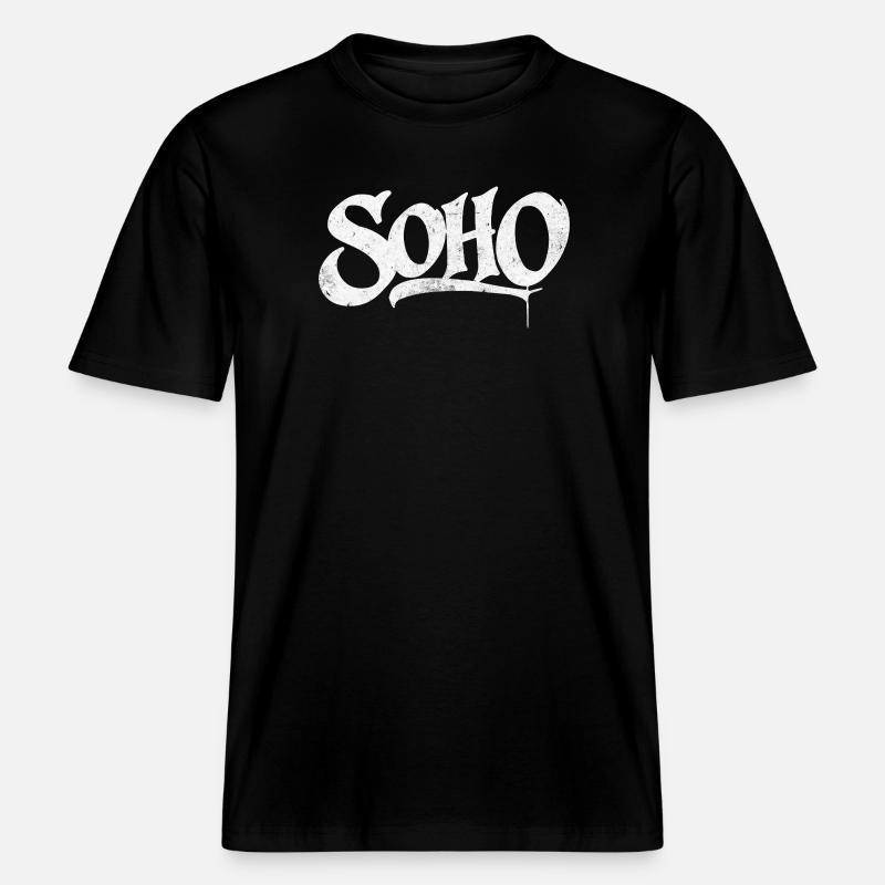 Conception de t-shirts graffiti Soho -  T-shirt unisexe RELAXED FIT en coton bio - noir