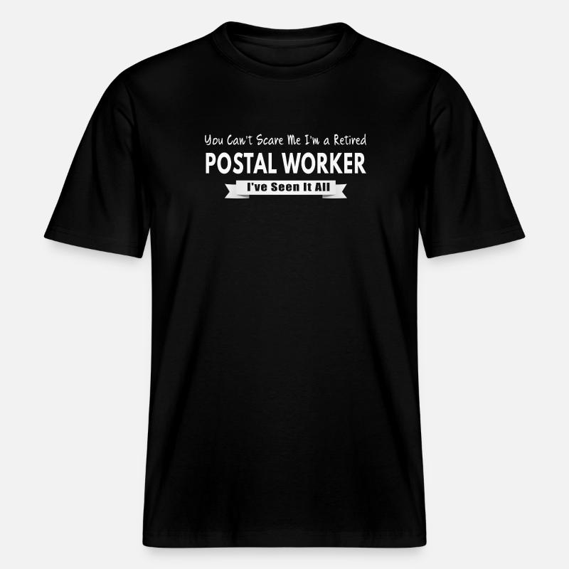 Retired Postal Worker -  RELAXED FIT Unisex Organic T-Shirt - black
