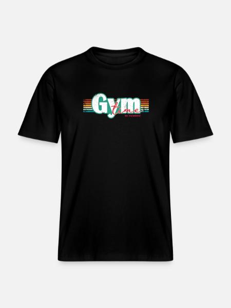 Gym Time – Inga ursäkter Fitness Design Fitnessstudio - Unisex ekologisk T-shirt med avslappnad passform - svart