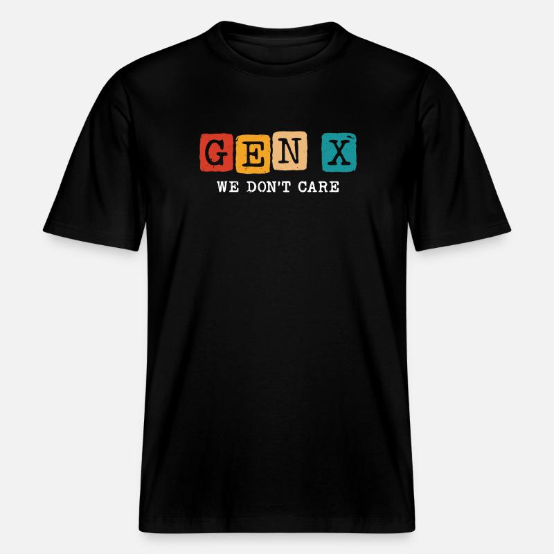 Génération X, on s’en fiche - T-shirt unisexe RELAXED FIT en coton bio - noir