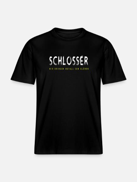 Schlosser Handwerker Design -  RELAXED FIT Unisex Organic T-Shirt - Schwarz