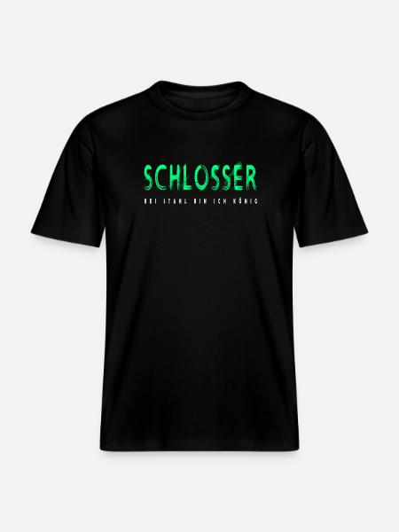 Schlosser Handwerker Design - RELAXED FIT Unisex Organic T-Shirt - Schwarz