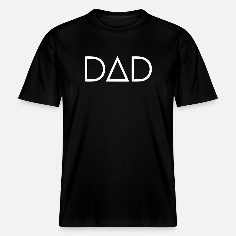 Monogramme du triangle du père -  T-shirt unisexe RELAXED FIT en coton bio - noir