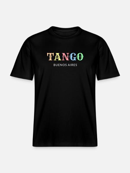 Tango Buenos Aires - RELAXED FIT Unisex Organic T-Shirt - black