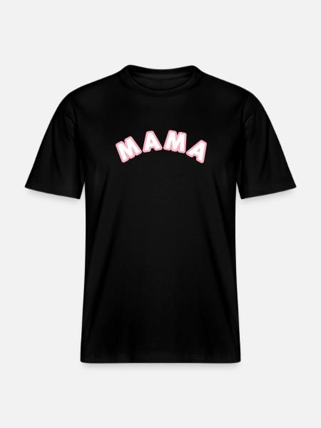 MAMA Cool Mom Print - RELAXED FIT Unisex Organic T-Shirt - Schwarz