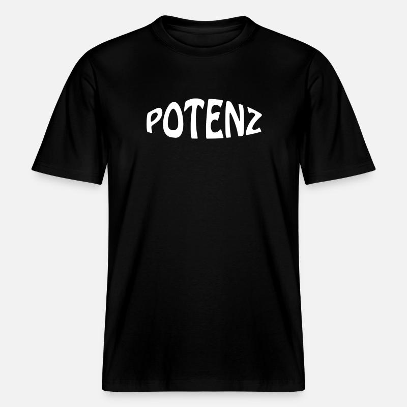 POTENZ - RELAXED FIT Unisex Organic T-Shirt - Schwarz