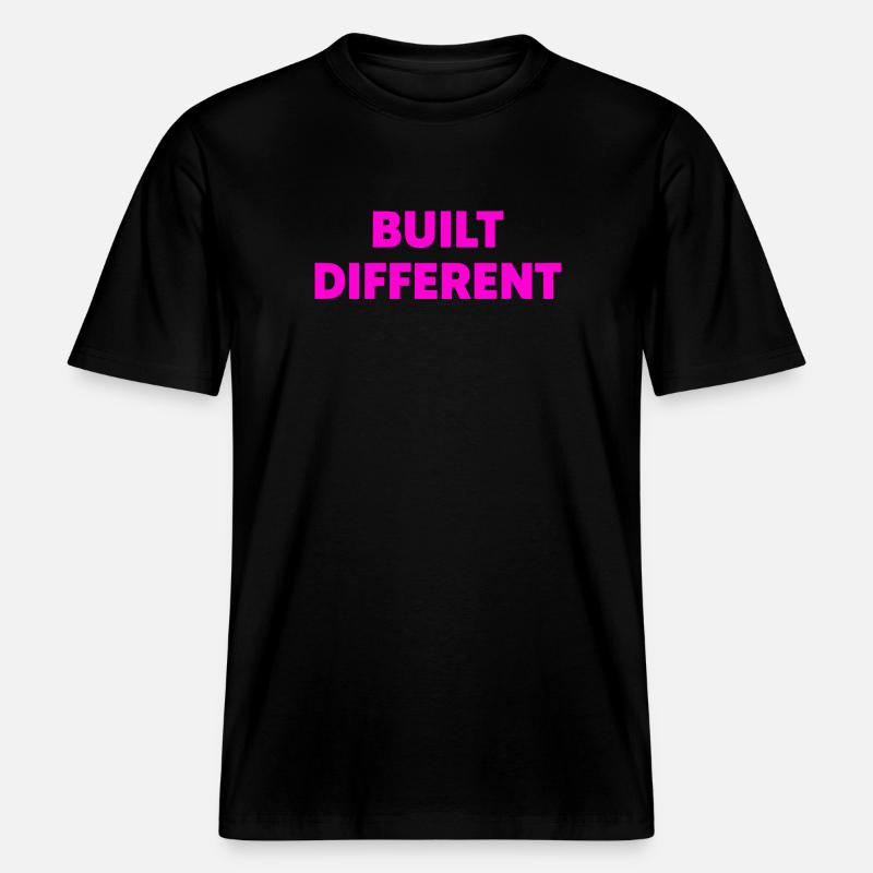 Typographie construite différemment -  T-shirt unisexe RELAXED FIT en coton bio - noir