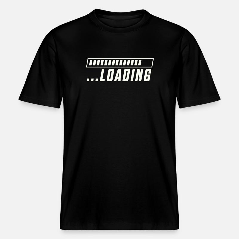 Loading Bar Loading Progress -  RELAXED FIT Unisex Organic T-Shirt - black