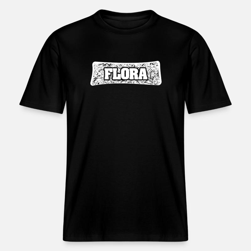 Flora comme nom -  T-shirt unisexe RELAXED FIT en coton bio - noir