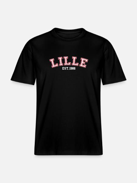 Lille Fondée en 1986 -  T-shirt unisexe RELAXED FIT en coton bio - noir