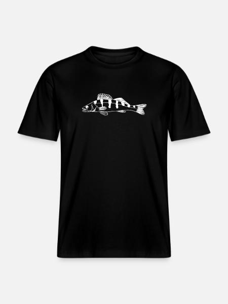 Zander Graphic – Angler Line-Art Design - RELAXED FIT Unisex Organic T-Shirt - black