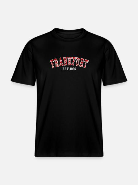 Frankfurt Est. 1996 - RELAXED FIT Unisex Organic T-Shirt - black