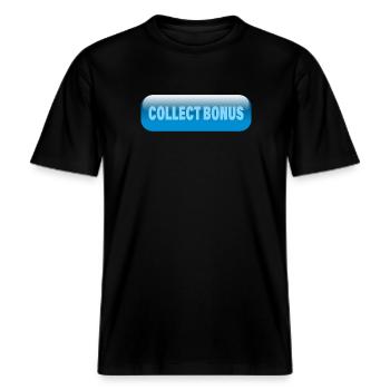 COLLECT BONUS -  RELAXED FIT Unisex Organic T-Shirt - black - Front - Alina (178cm) & Michal (187cm)