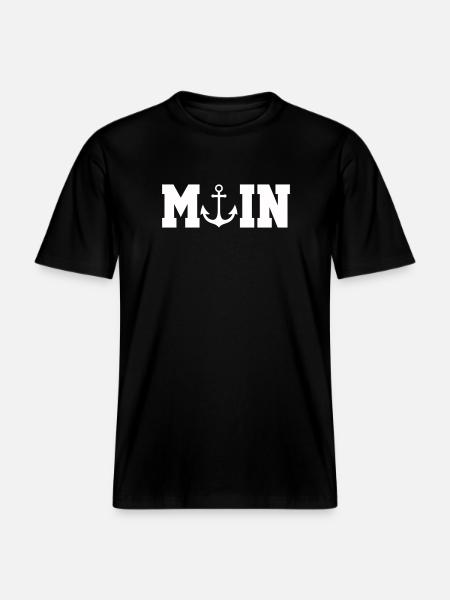 Anker-Logo Nautik -  RELAXED FIT Unisex Organic T-Shirt - Schwarz