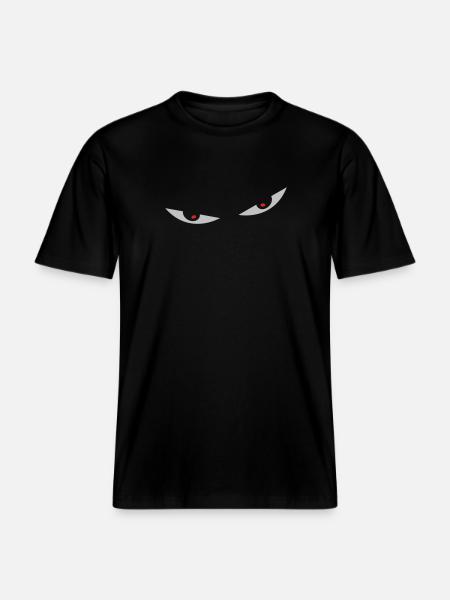 comic eyes smiley augen -  RELAXED FIT Unisex Organic T-Shirt - black