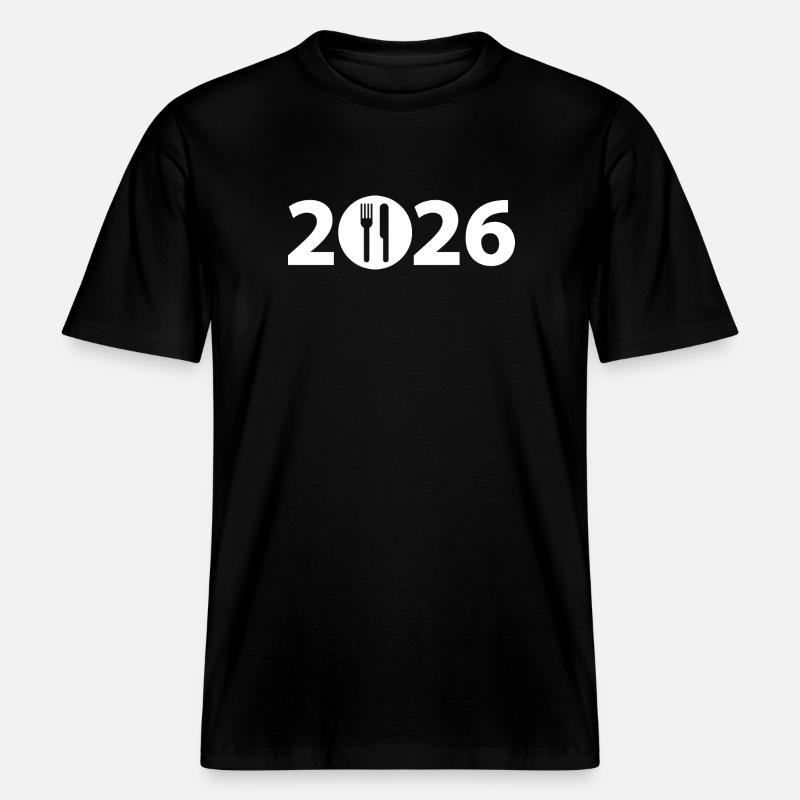 Chef 2026, Chef 2026, Restaurant 2026 -  T-shirt unisexe RELAXED FIT en coton bio - noir