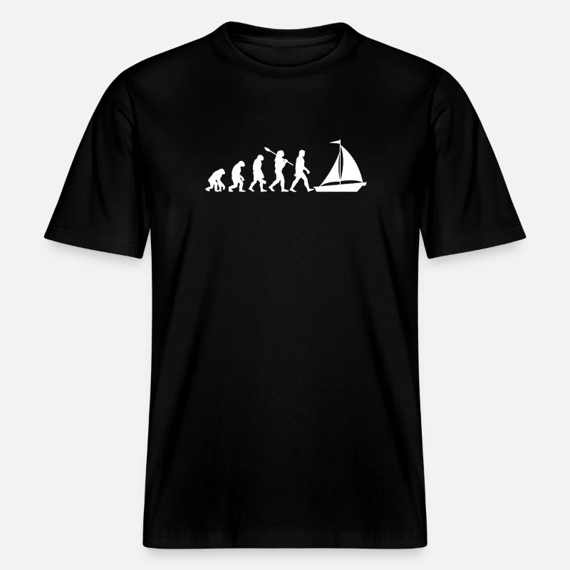 Evolution Segeln - Segelboot -  RELAXED FIT Unisex Organic T-Shirt - Schwarz