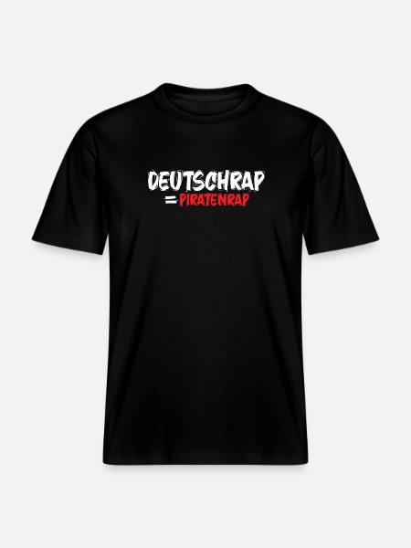 Piratenmusik-hiphop-deutschrap_rap1 -  RELAXED FIT Unisex Organic T-Shirt - Schwarz