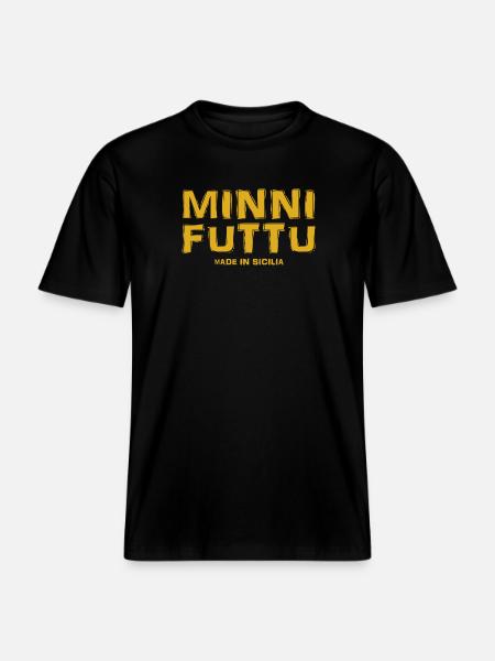 Sicilia maglietta minni futtu t-shirt siciliano -  Maglietta ecologica Unisex RELAXED FIT - nero