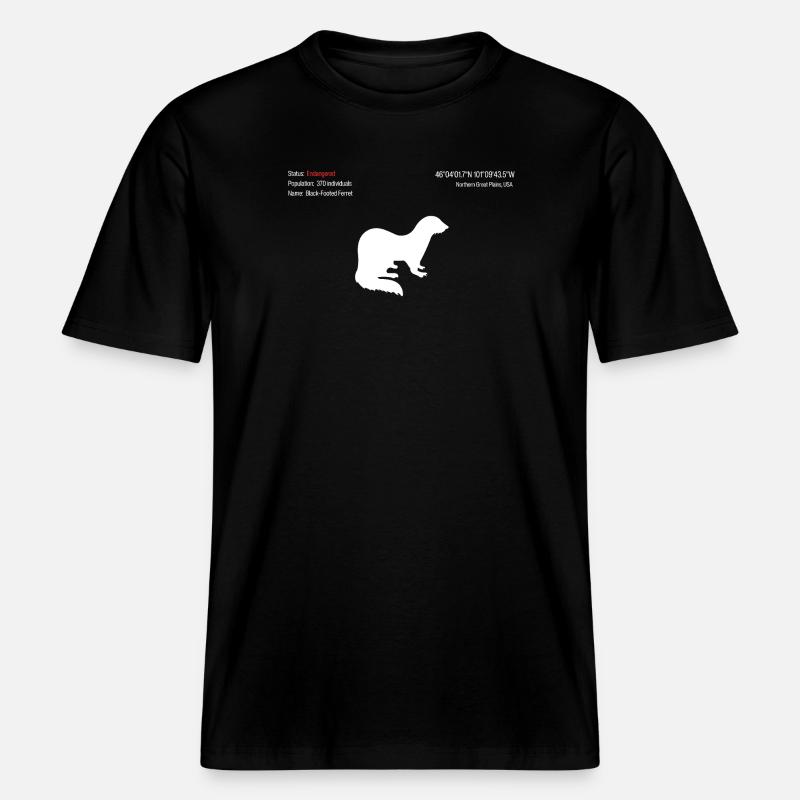 Frettchen -  RELAXED FIT Unisex Organic T-Shirt - Schwarz