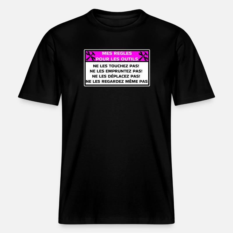 My rules for tools -  RELAXED FIT Unisex Organic T-Shirt - black