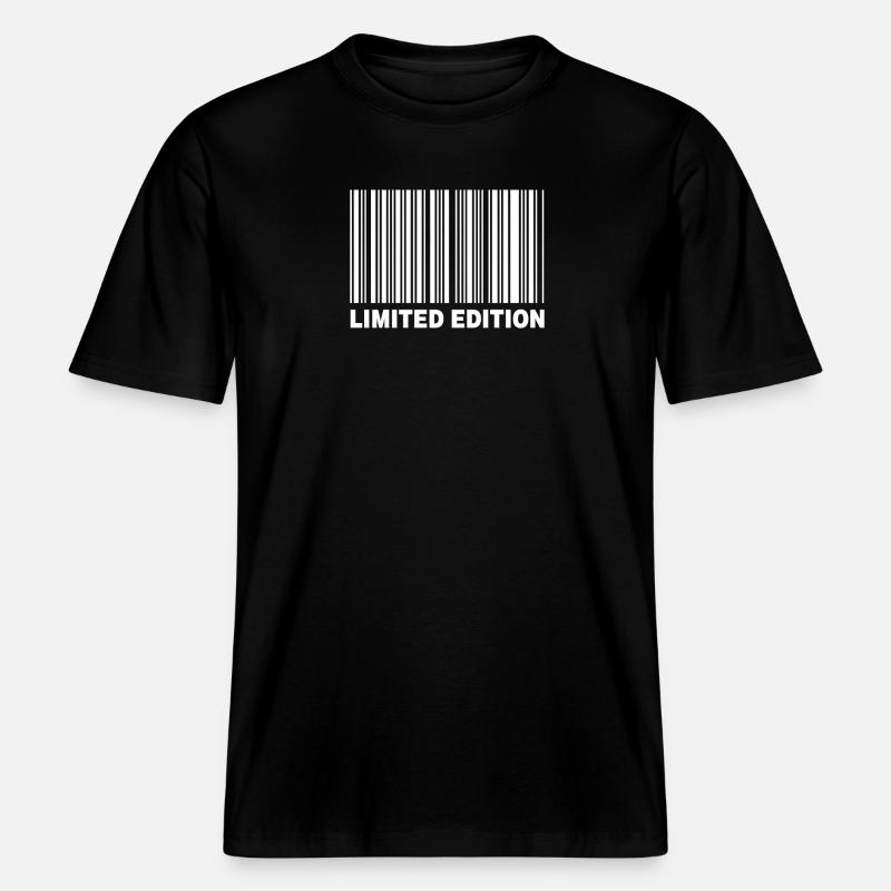 ÉDITION LIMITÉE - CODE-BARRES -  T-shirt unisexe RELAXED FIT en coton bio - noir