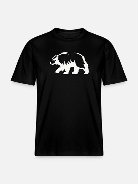 Silhouette d’ours -  T-shirt unisexe RELAXED FIT en coton bio - noir