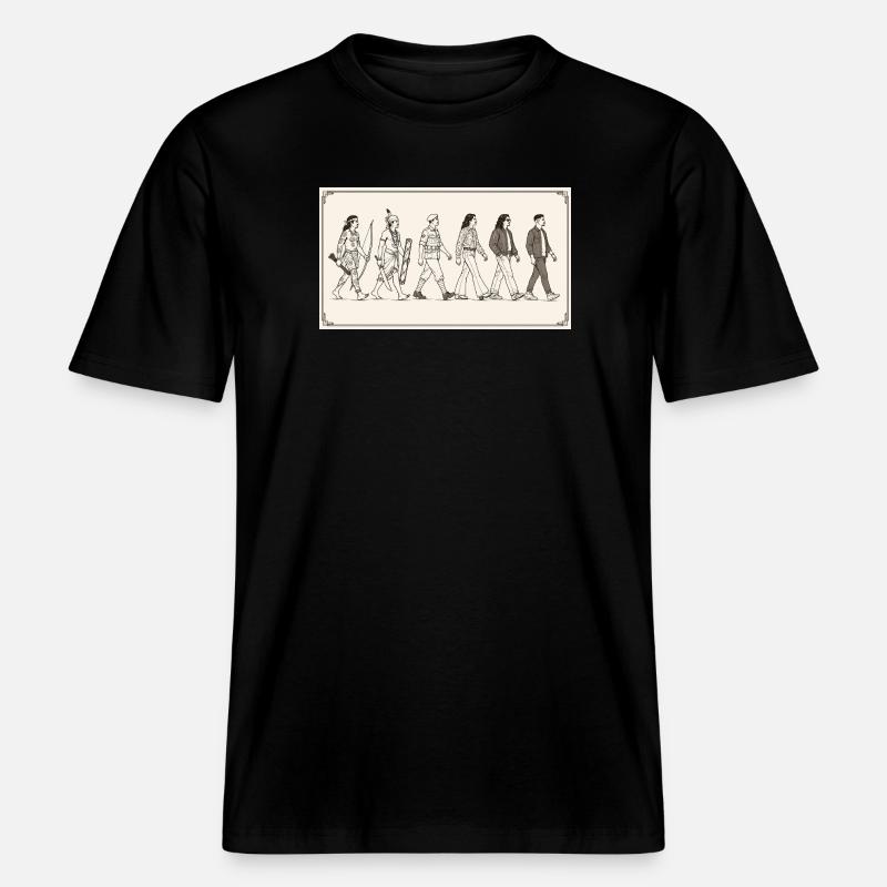 Évolution des Moluques par s2soon -  T-shirt unisexe RELAXED FIT en coton bio - noir