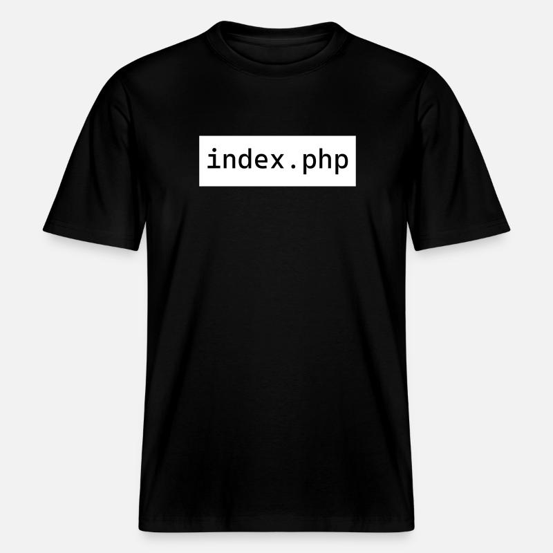 index php -  RELAXED FIT Unisex Organic T-Shirt - Schwarz