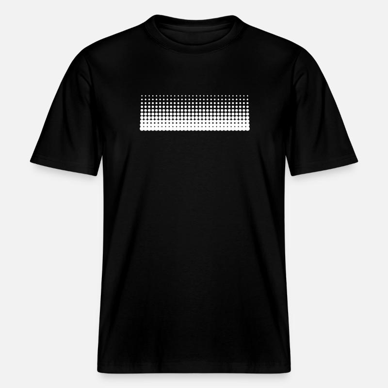 Basic Dots Gradient (wide) -  RELAXED FIT Unisex Organic T-Shirt - black