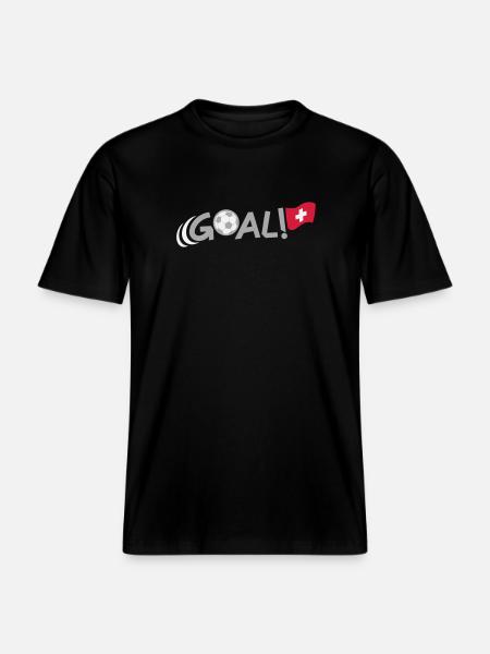 GOAL for Switzerland - RELAXED FIT Unisex Organic T-Shirt - Schwarz