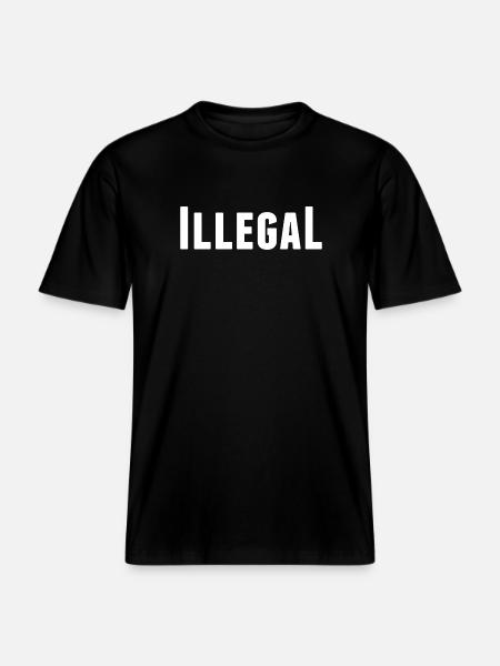 illégalement illégal illégal - T-shirt unisexe RELAXED FIT en coton bio - noir