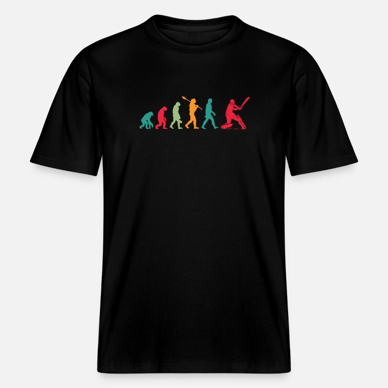 Évolution du cricket -  T-shirt unisexe RELAXED FIT en coton bio - noir