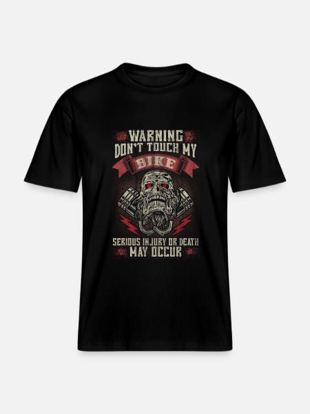 Don't touch my bike - EN -  RELAXED FIT Unisex Organic T-Shirt - black
