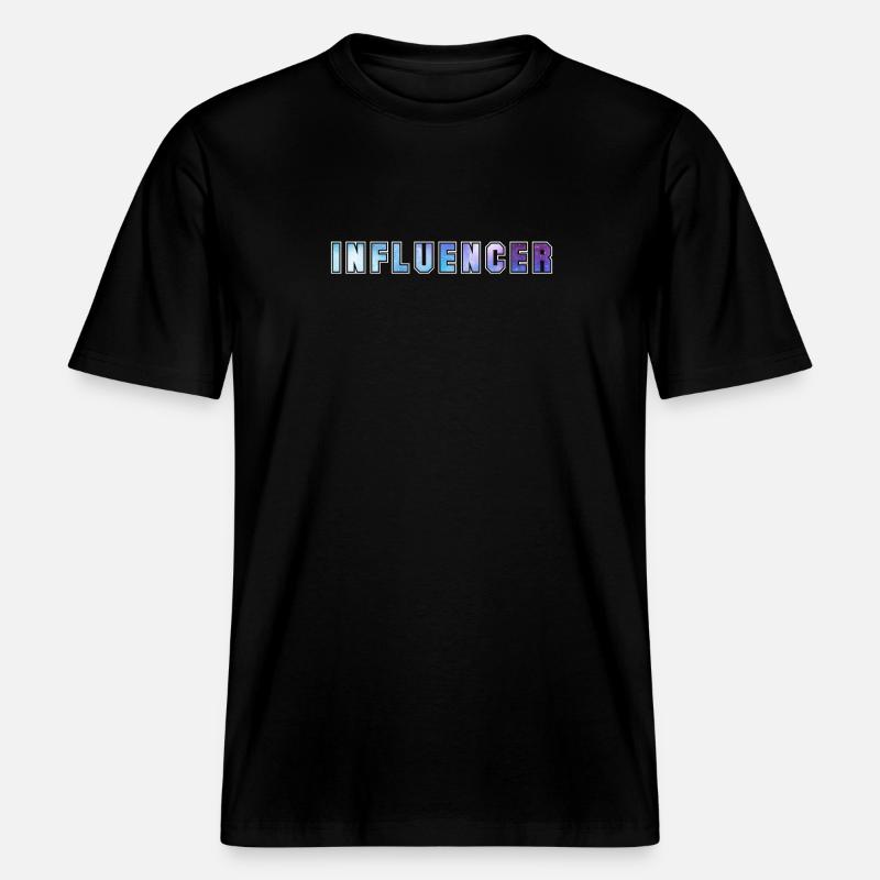Influencer -  T-shirt unisexe RELAXED FIT en coton bio - noir