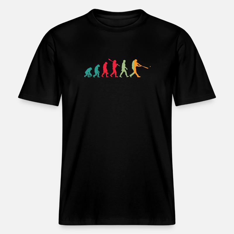 Évolution du basket-ball -  T-shirt unisexe RELAXED FIT en coton bio - noir