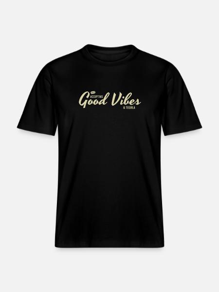 Vibes - RELAXED FIT Unisex Organic T-Shirt - Schwarz